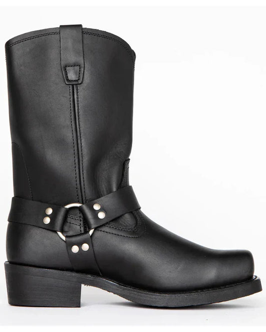 Men's Black Harness Boot - 11 Inch Tall