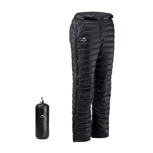 Outdoor Thermal Goose Down Pants Zipper Camping Hiking Skiing Trousers