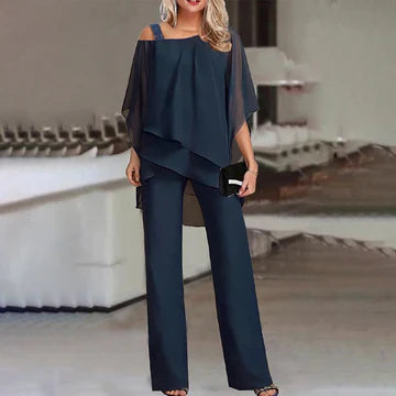 Women's Two-Piece Set| Elegant two-piece set with cold shoulder