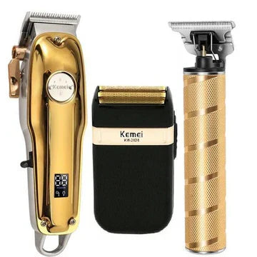 Professional Hair Clippers for men gold Set | Gold Hair Clippers Cordless