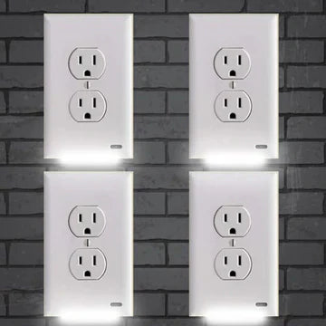 4-Pack: LED Night Light Outlet Cover – Assorted Styles