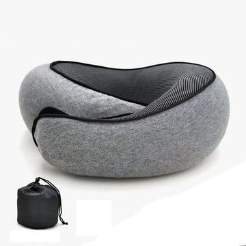 Snail Style Memory Foam Travel Curved Neck Pillow - U-shaped, Portable, Adjustable Support Neck Brace Pillow