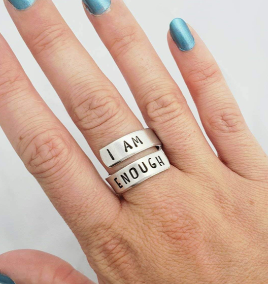 925 Sterling Silver I Am Enough Ring