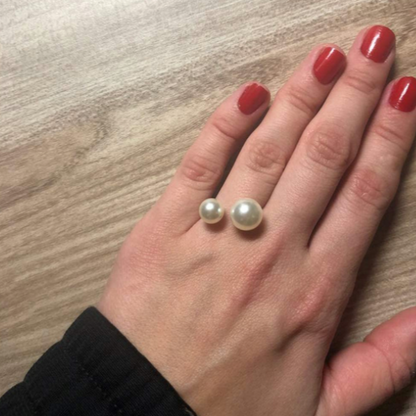 Double Pearl Ring for Women