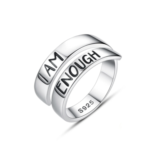 925 Sterling Silver I Am Enough Ring