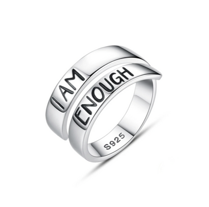 925 Sterling Silver I Am Enough Ring