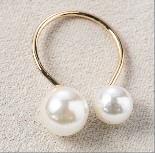 Double Pearl Ring for Women