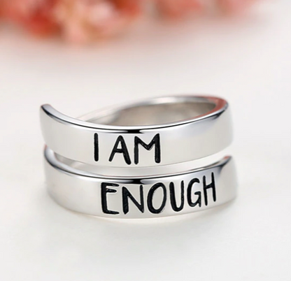 925 Sterling Silver I Am Enough Ring