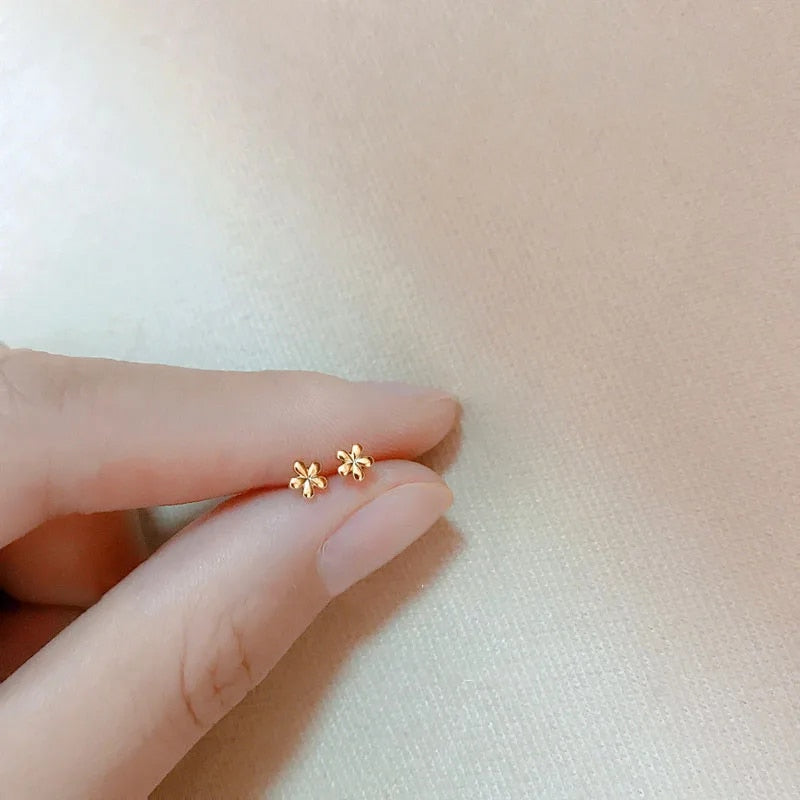 925 Silver Shiny Zircon Stud Earrings: Cute & Simple Women's Fashion Jewelry Accessories