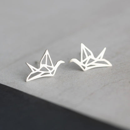 Silver Plated Korean Style Ear Hole Earrings for Women: Hypoallergenic Creative Studs - Fine Jewelry Accessories