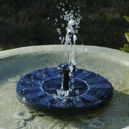 Efficient Solar Garden Fountain | Eco-Friendly Waterfall Fountain for Outdoors | 4-Mode Mini Solar Fountain