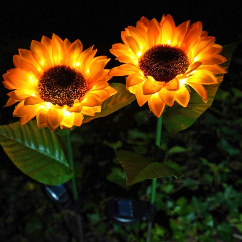 Solar Powered Sunflower Garden Stake Lights